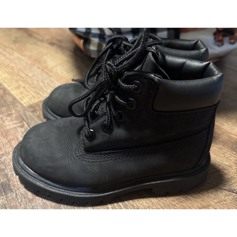 Timberland Boots Black Out Nubuck Suede TODDLER Size 8